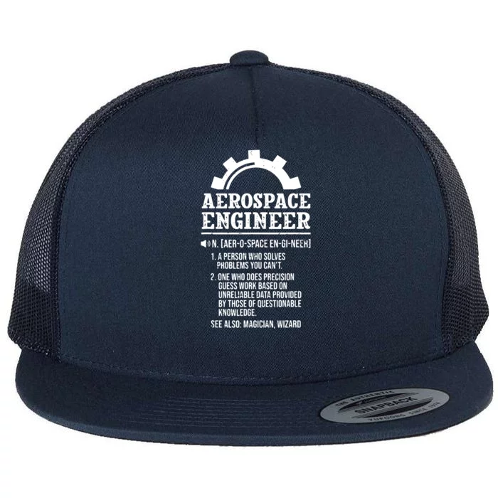 Definition Aerospace Engineer Aerospace Engineer Flat Bill Trucker Hat