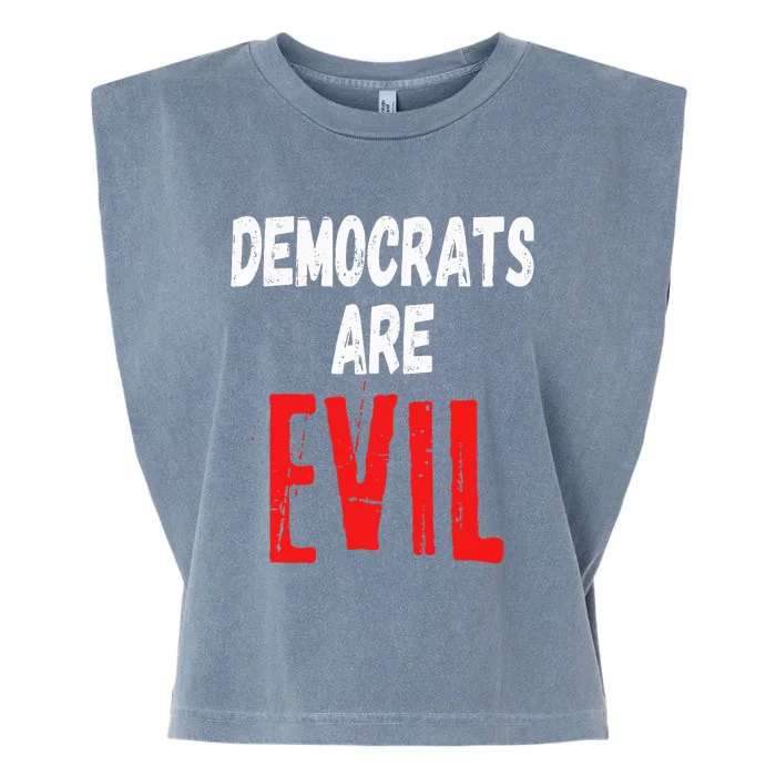 Democrats Are Evil Impeach Nancy Pelosi Anti Adam Schiff Garment-Dyed Women's Muscle Tee