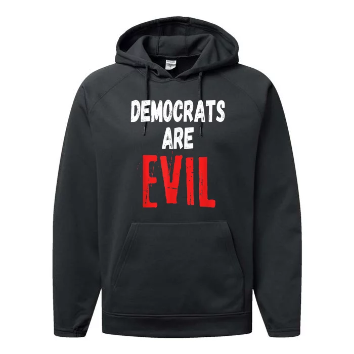 Democrats Are Evil, Impeach Nancy Pelosi, Anti Adam Schiff Performance Fleece Hoodie