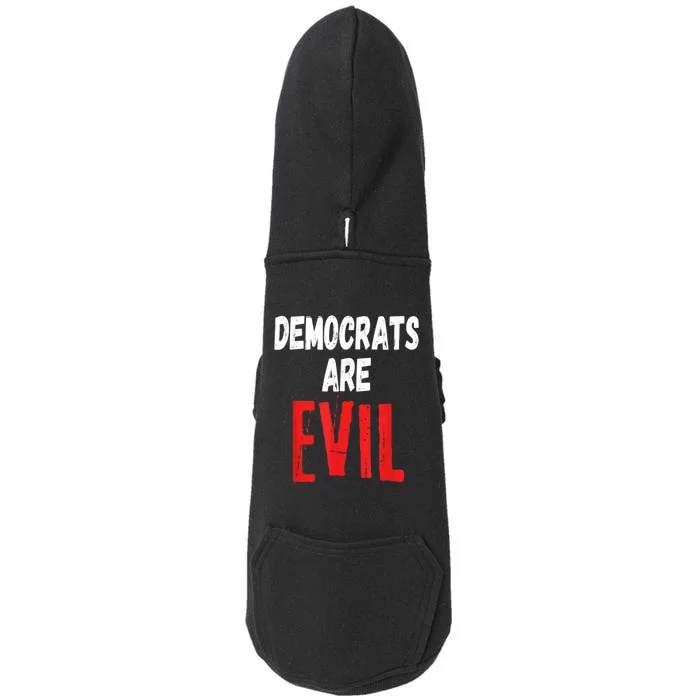 Democrats Are Evil, Impeach Nancy Pelosi, Anti Adam Schiff Doggie 3-End Fleece Hoodie