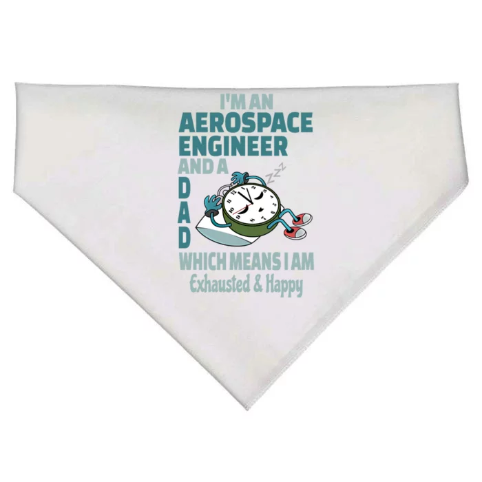 Dad Aerospace Engineer Tired Busy Exhausted Saying Gift USA-Made Doggie Bandana