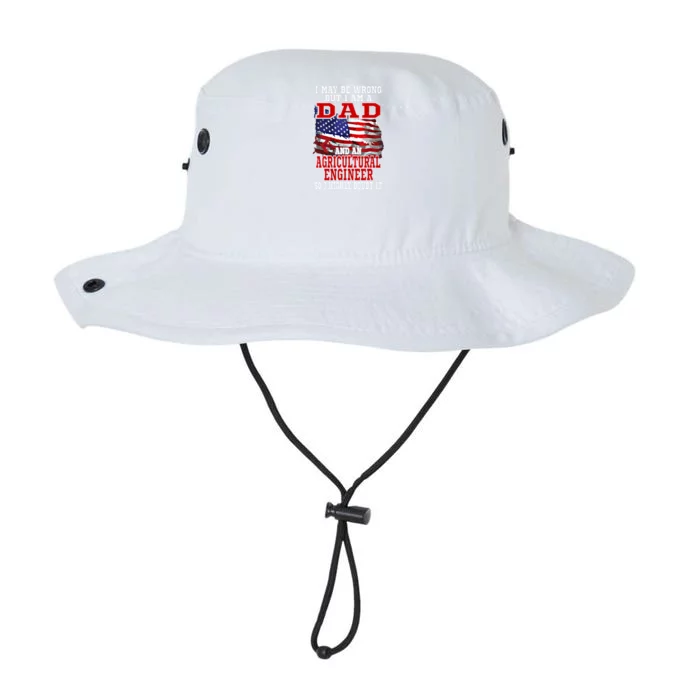 Dad Agricultural Engineer American Flag Funny Patriotic Gift Legacy Cool Fit Booney Bucket Hat