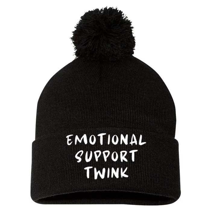 Dank And Funny Meme Emotional Support Twink Pom Pom 12in Knit Beanie