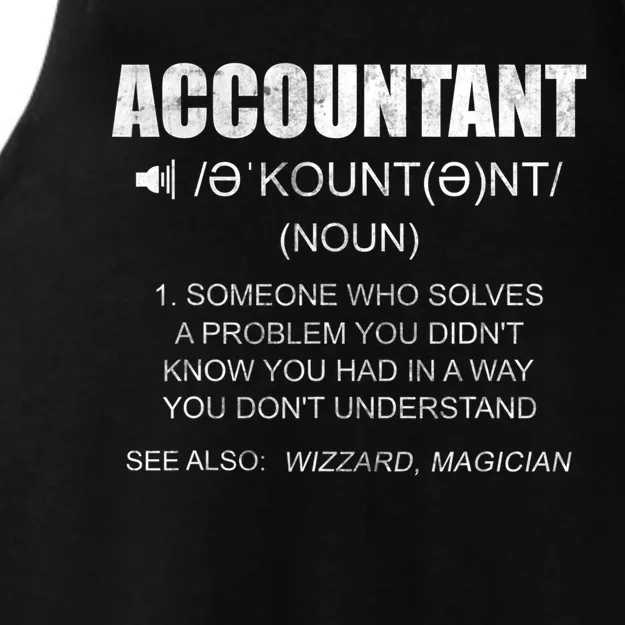 Definition Accountant Funny CPA Gift Taxation Audit Taxes Ladies Tri-Blend Wicking Tank