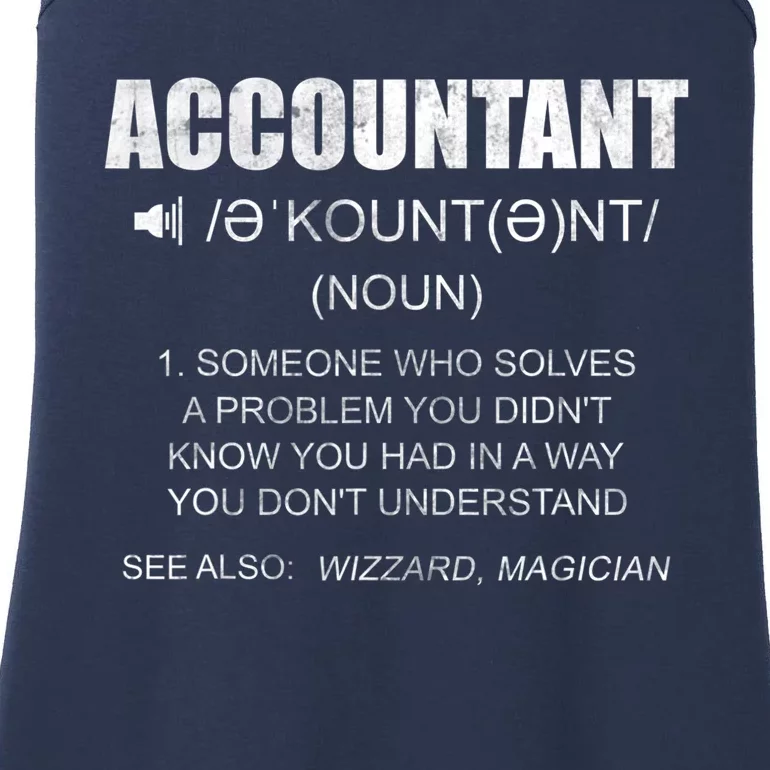 Definition Accountant Funny CPA Gift Taxation Audit Taxes Ladies Essential Tank