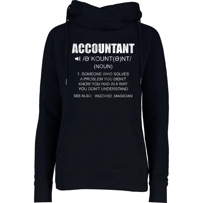 Definition Accountant Funny CPA Gift Taxation Audit Taxes Womens Funnel Neck Pullover Hood