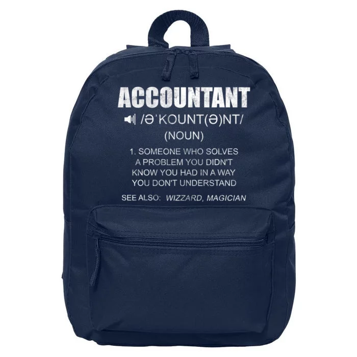 Definition Accountant Funny CPA Gift Taxation Audit Taxes 16 in Basic Backpack