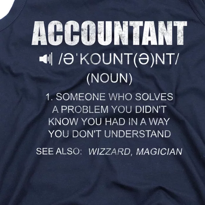 Definition Accountant Funny CPA Gift Taxation Audit Taxes Tank Top