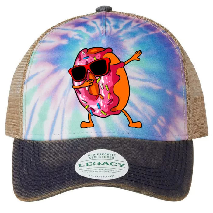 Donut Art For Women Dabbing Doughnut Donut Lover Legacy Tie Dye Trucker Hat