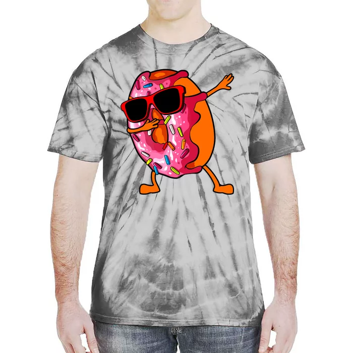 Donut Art For Women Dabbing Doughnut Donut Lover Tie-Dye T-Shirt