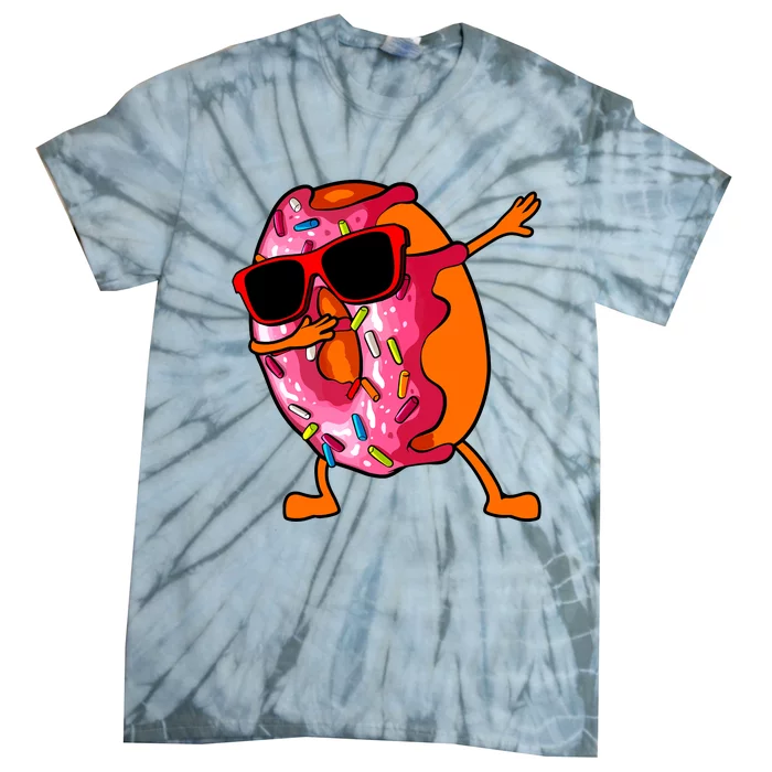 Donut Art For Women Dabbing Doughnut Donut Lover Tie-Dye T-Shirt