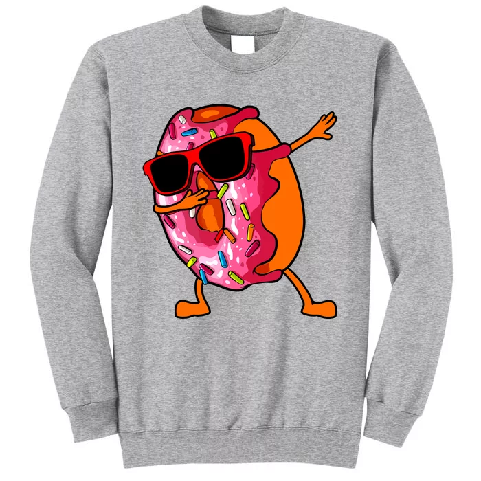 Donut Art For Women Dabbing Doughnut Donut Lover Tall Sweatshirt