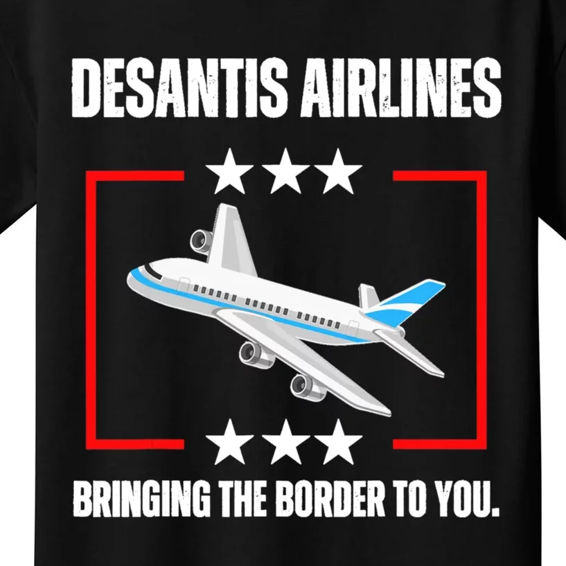 DeSantis Airlines Funny Political Meme DeSantis Airlines Kids T-Shirt