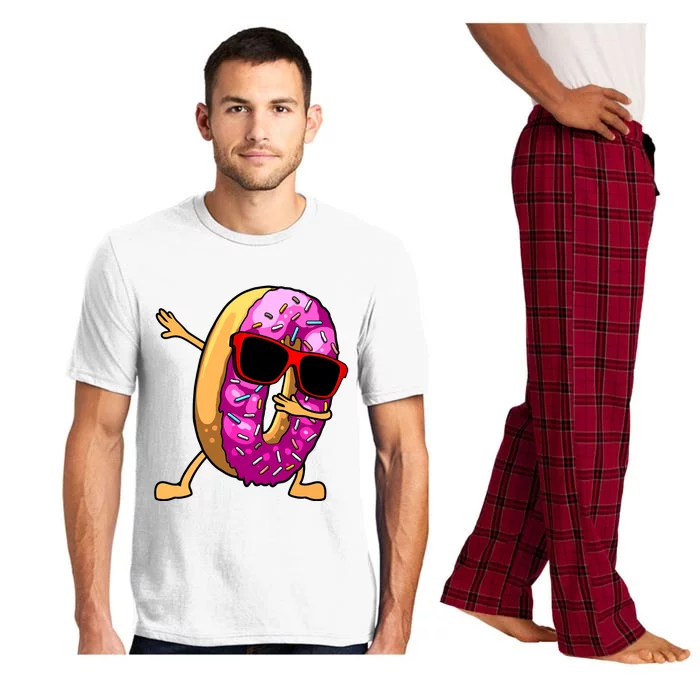 Donut Art For Women Dabbing Doughnut Donut Lover Pajama Set