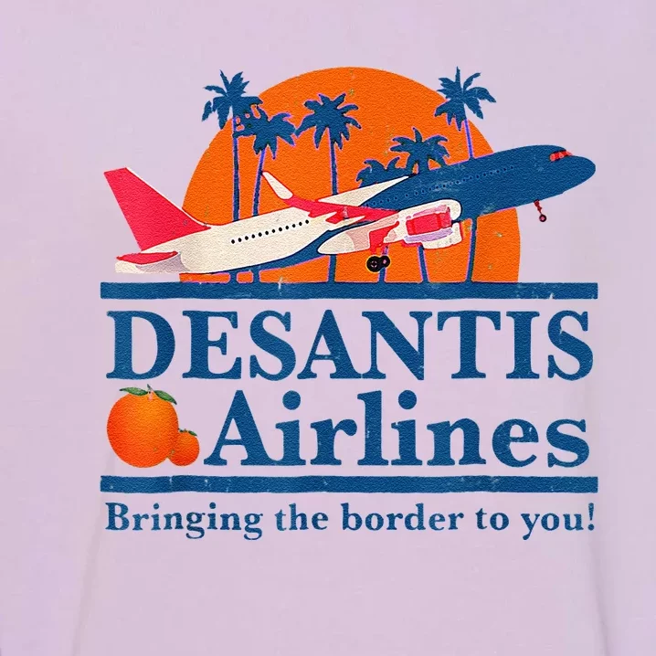 DeSantis Airlines Funny Political Meme Ron DeSantis Governor Garment-Dyed Sweatshirt