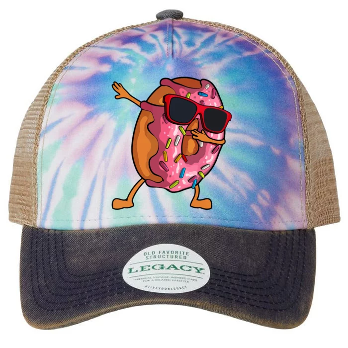 Donut Art For Women Dabbing Doughnut Donut Lover Legacy Tie Dye Trucker Hat