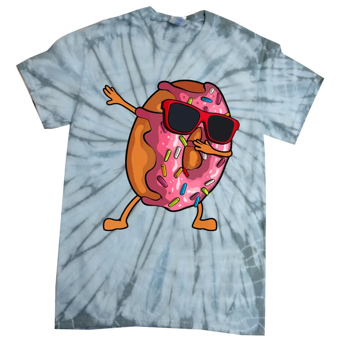 Donut Art For Women Dabbing Doughnut Donut Lover Tie-Dye T-Shirt