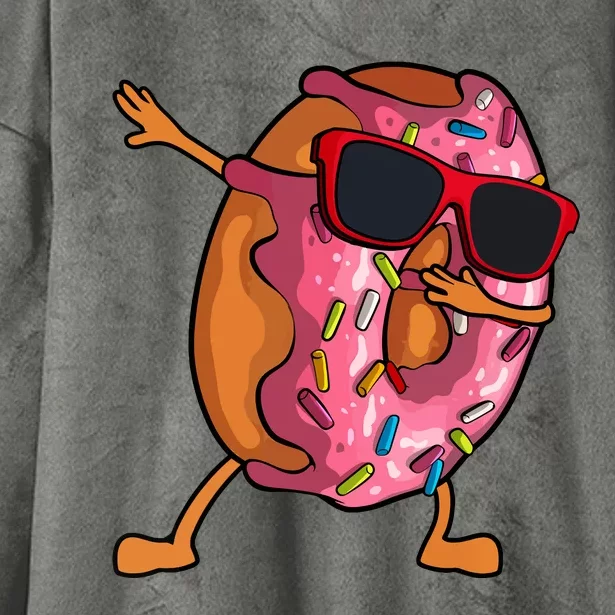 Donut Art For Women Dabbing Doughnut Donut Lover Hooded Wearable Blanket