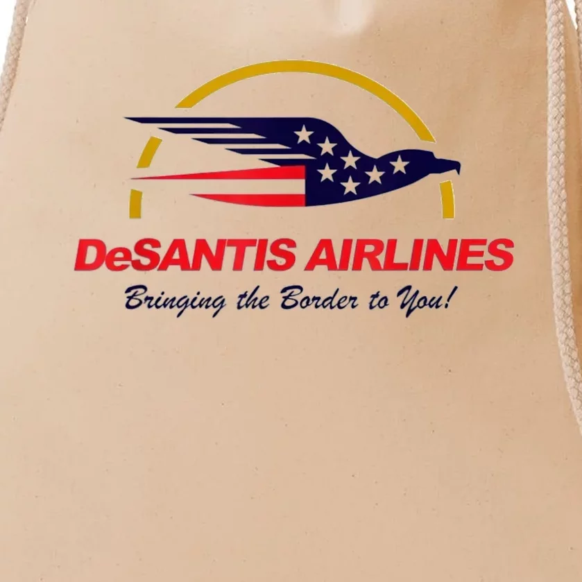 DeSantis Airlines Funny Political Meme DeSantis Airlines Ron DeSantis Drawstring Bag