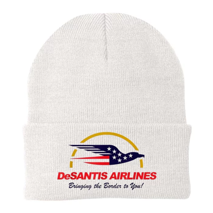 DeSantis Airlines Funny Political Meme DeSantis Airlines Ron DeSantis Knit Cap Winter Beanie