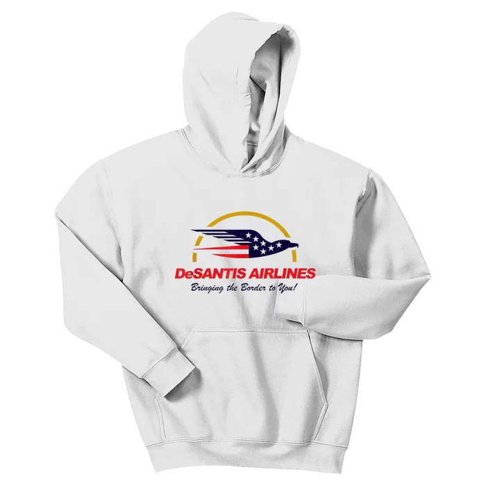 DeSantis Airlines Funny Political Meme DeSantis Airlines Ron DeSantis Kids Hoodie