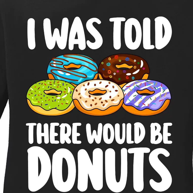 Donut Art For Women Doughnut Novelty Lover Donut Ladies Long Sleeve Shirt