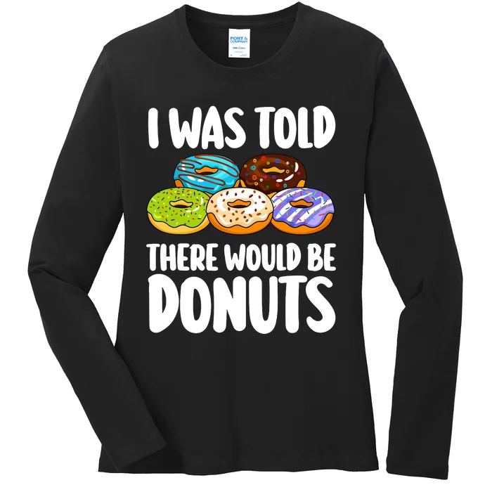 Donut Art For Women Doughnut Novelty Lover Donut Ladies Long Sleeve Shirt