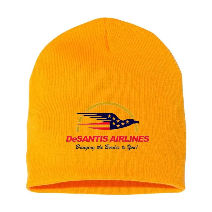 DeSantis Airlines Funny Political Meme Ron DeSantis Short Acrylic Beanie