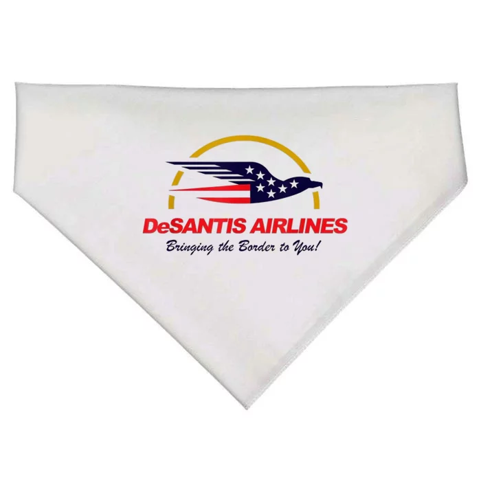 DeSantis Airlines Funny Political Meme Ron DeSantis USA-Made Doggie Bandana