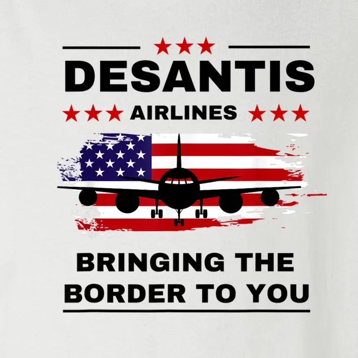 DeSantis Airlines Funny Political Meme Ron DeSantis USA Flag Toddler Long Sleeve Shirt