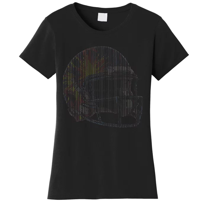 Dynamic American Football Helmet Women's T-Shirt