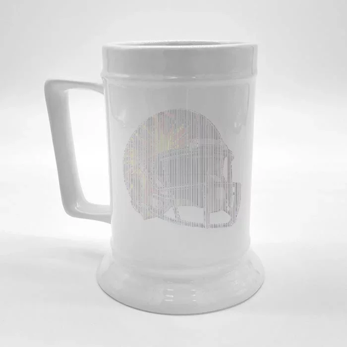 Dynamic American Football Helmet Front & Back Beer Stein