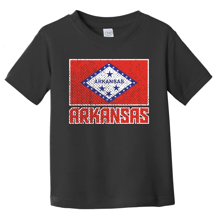 Distressed Arkansas Flag Toddler T-Shirt