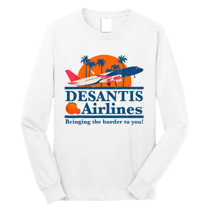 Desantis Airlines Funny Political Meme Ron Desantis Governor Long Sleeve Shirt