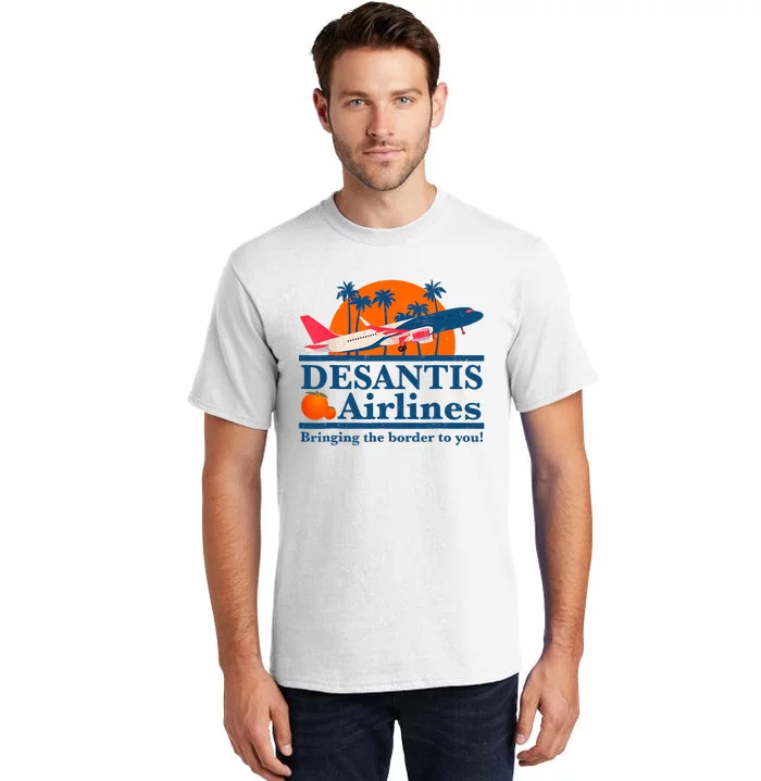 Desantis Airlines Funny Political Meme Ron Desantis Governor Tall T-Shirt