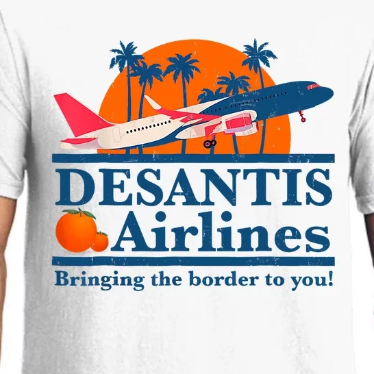 Desantis Airlines Funny Political Meme Ron Desantis Governor Pajama Set