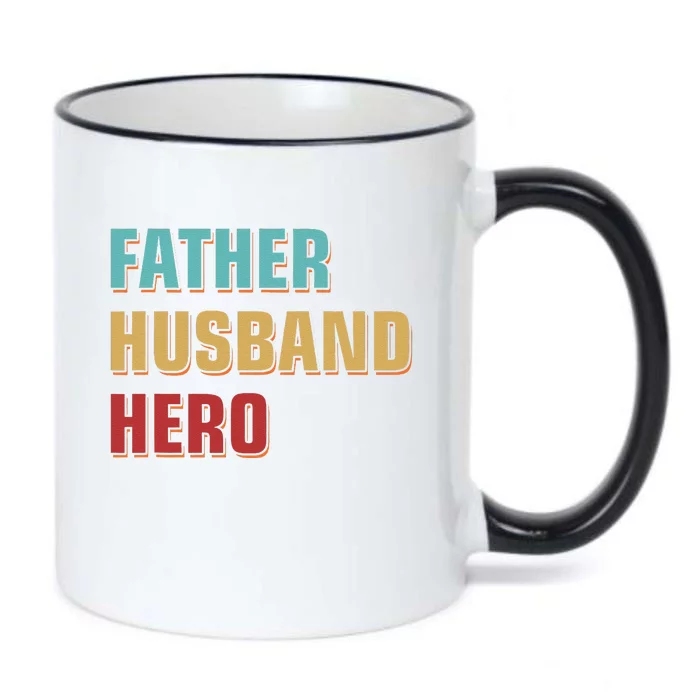 Dad Appreciation Fathers Day Gift Father Husband Hero Black Color Changing Mug