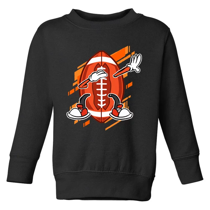 Dabbing American Football Player For Footbal Fans Toddler Sweatshirt