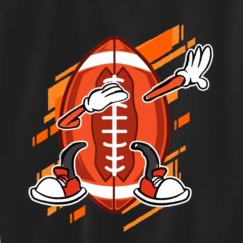 Dabbing American Football Player For Footbal Fans Kids Sweatshirt