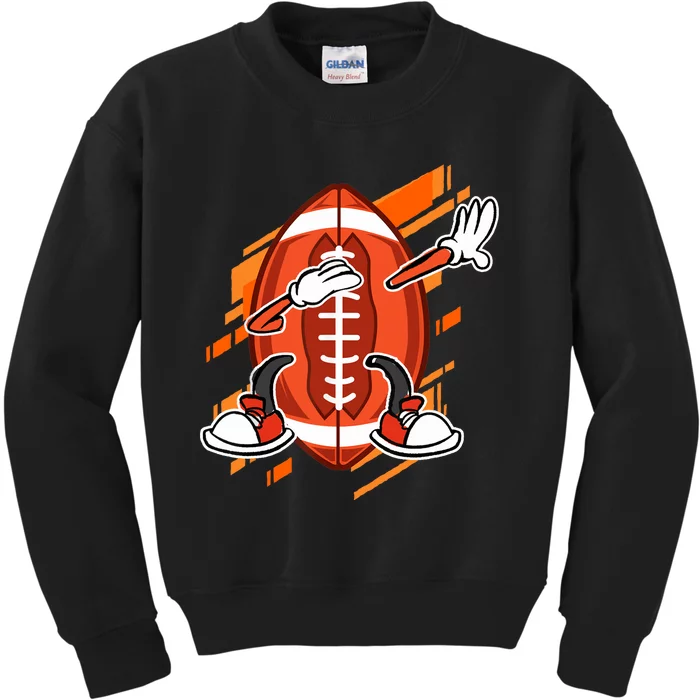 Dabbing American Football Player For Footbal Fans Kids Sweatshirt