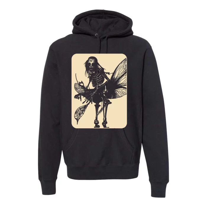 Dark Art Fairycore Butterfly Skeleton Premium Hoodie