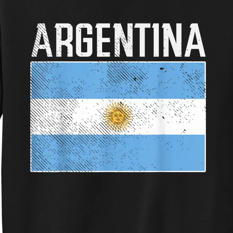 Distressed Argentina Flag Flag Soccer Fan Sweatshirt