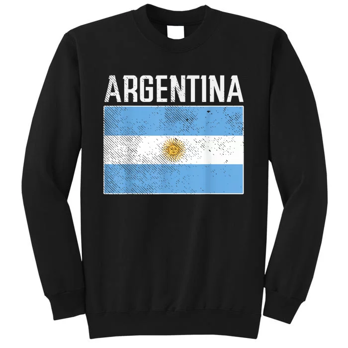 Distressed Argentina Flag Flag Soccer Fan Sweatshirt