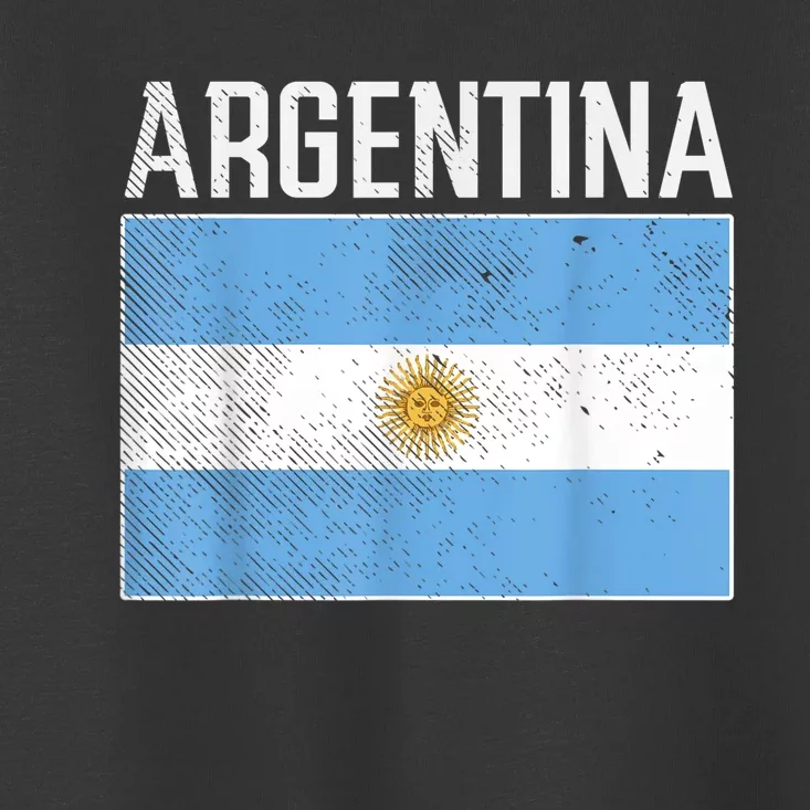 Distressed Argentina Flag Flag Soccer Fan Toddler T-Shirt