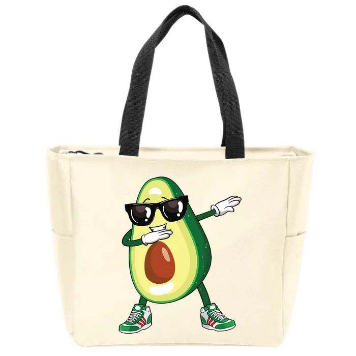 Dabbing Avocado Funny Vegan Food Lover Women Zip Tote Bag