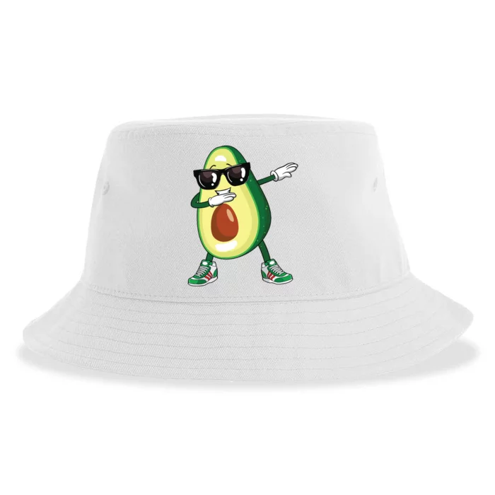 Dabbing Avocado Funny Vegan Food Lover Women Sustainable Bucket Hat