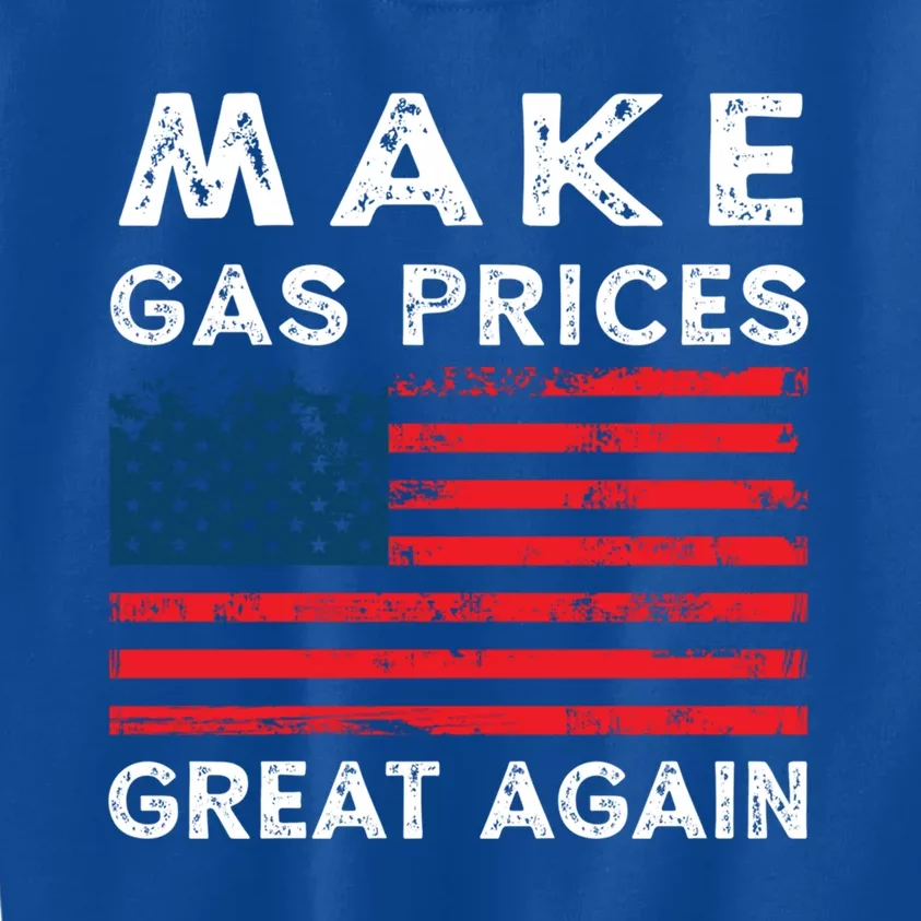 Distressed American Flag Make Gas Prices Great Again Gift Kids Sweatshirt