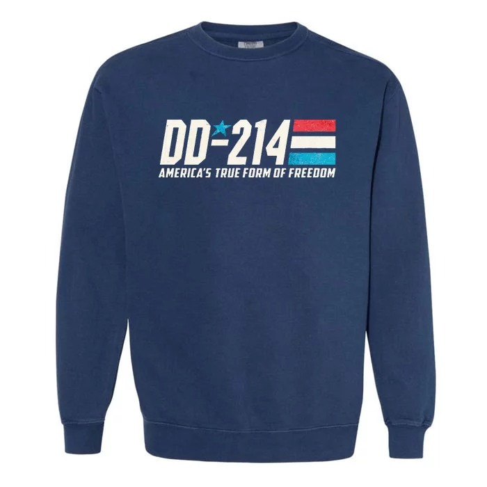 Dd214 Armed Forces Military Alumni Vintage Veteran Garment-Dyed Sweatshirt