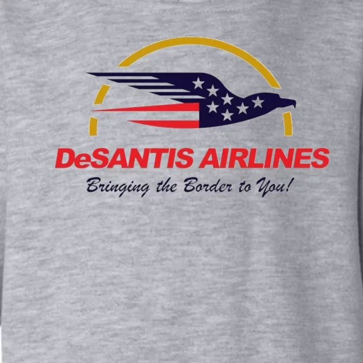 DeSantis Airlines Funny Political Meme Ron DeSantis Toddler Hoodie