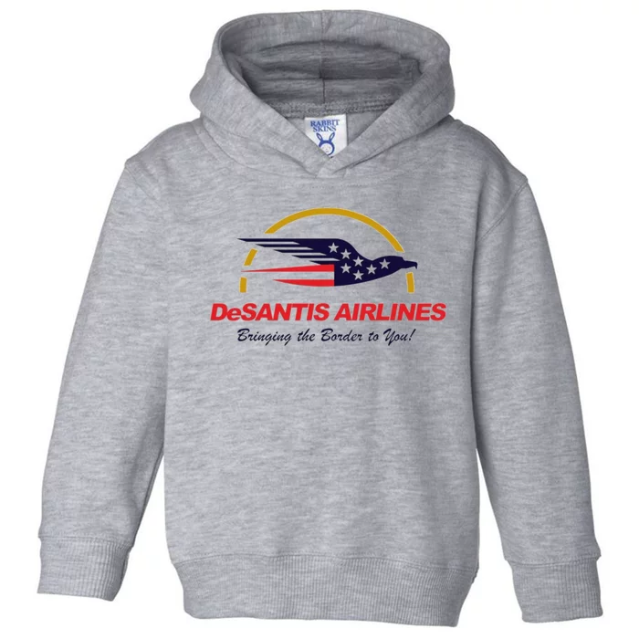 DeSantis Airlines Funny Political Meme Ron DeSantis Toddler Hoodie